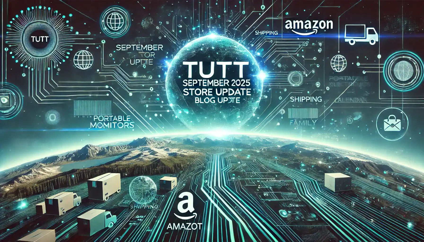 September 2025 Store Updates – DDP Shipping, Amazon EU Expansion, New Portable Monitor for Laptop, Family Organizer - TUTT