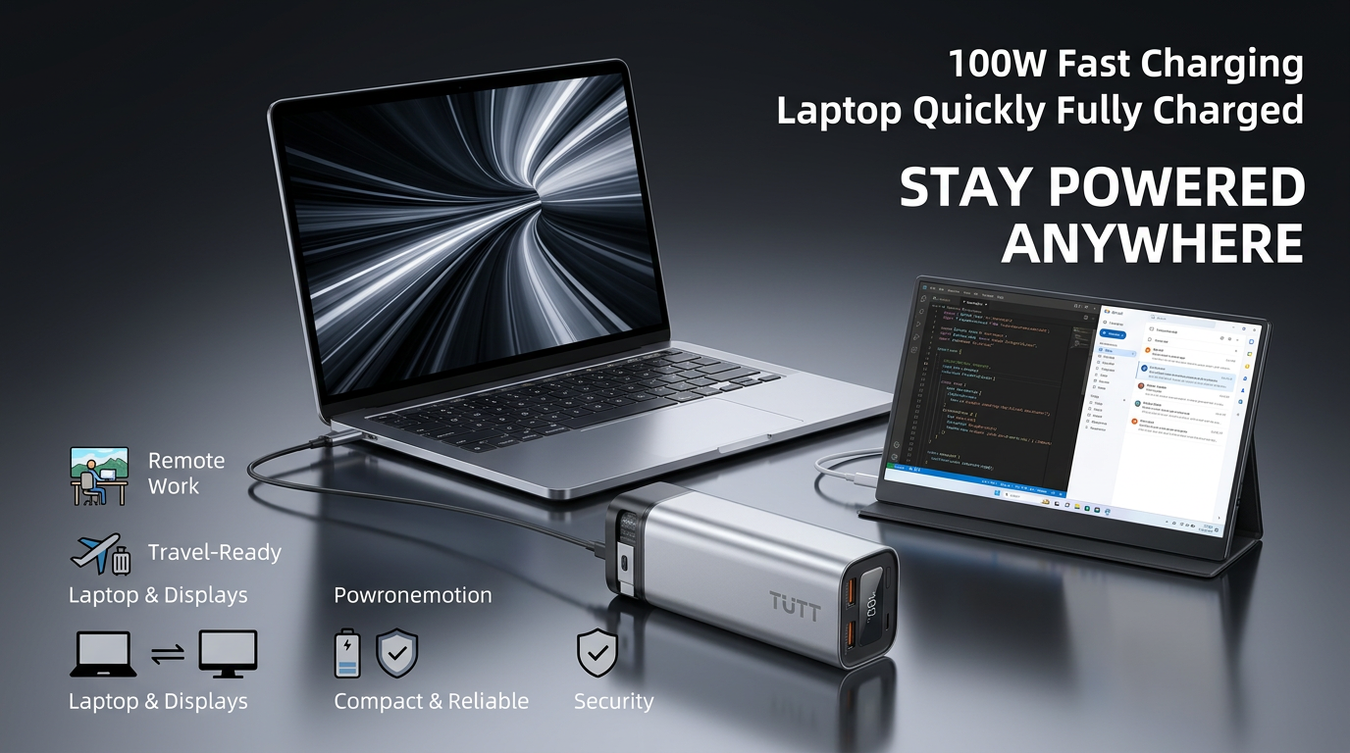 Power Bank for Laptop &amp; Portable Monitors  Stay powered anywhere with a reliable power bank for laptop