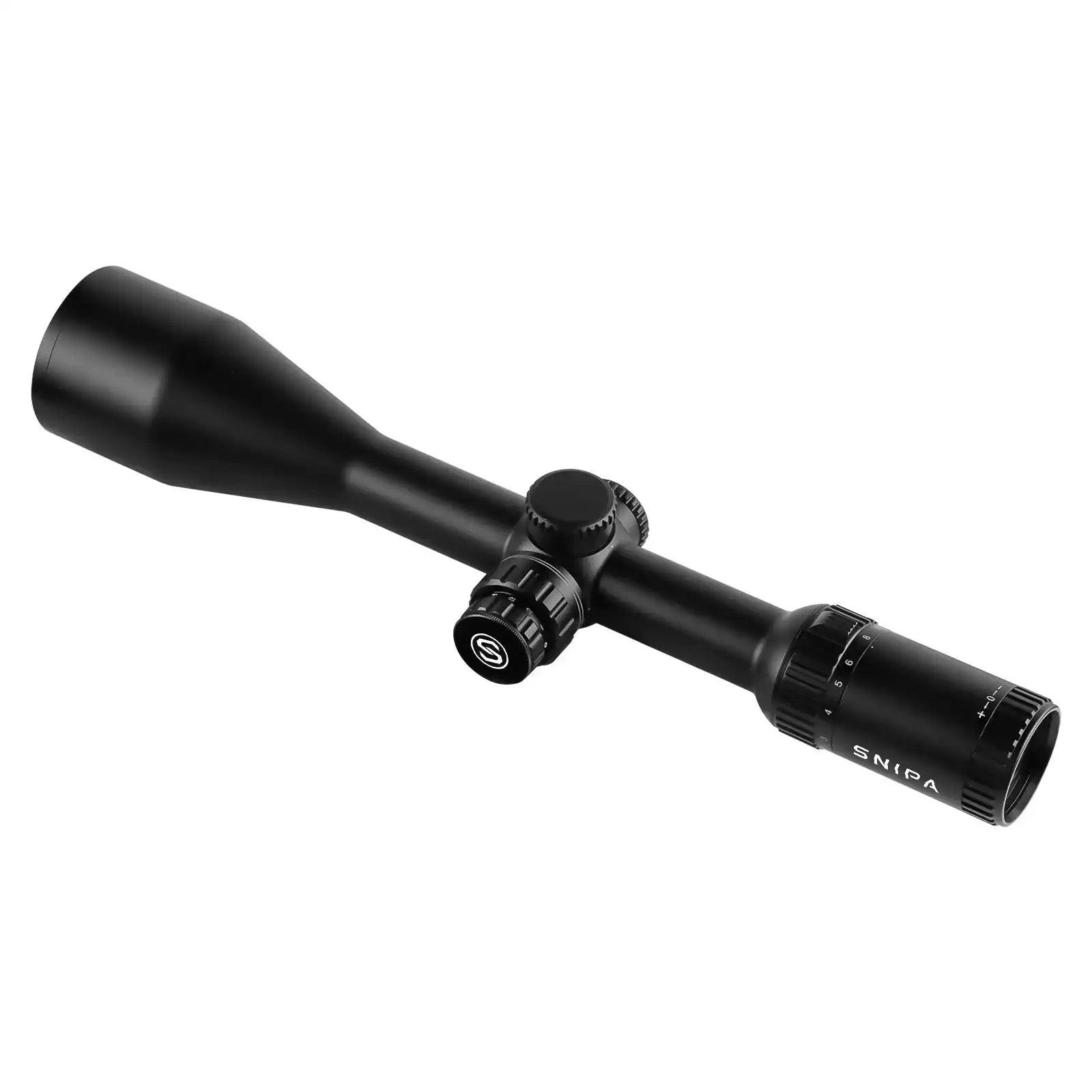SNIPA Polar X tactical rifle scope with adjustable turrets and wide lens on white background TUTT