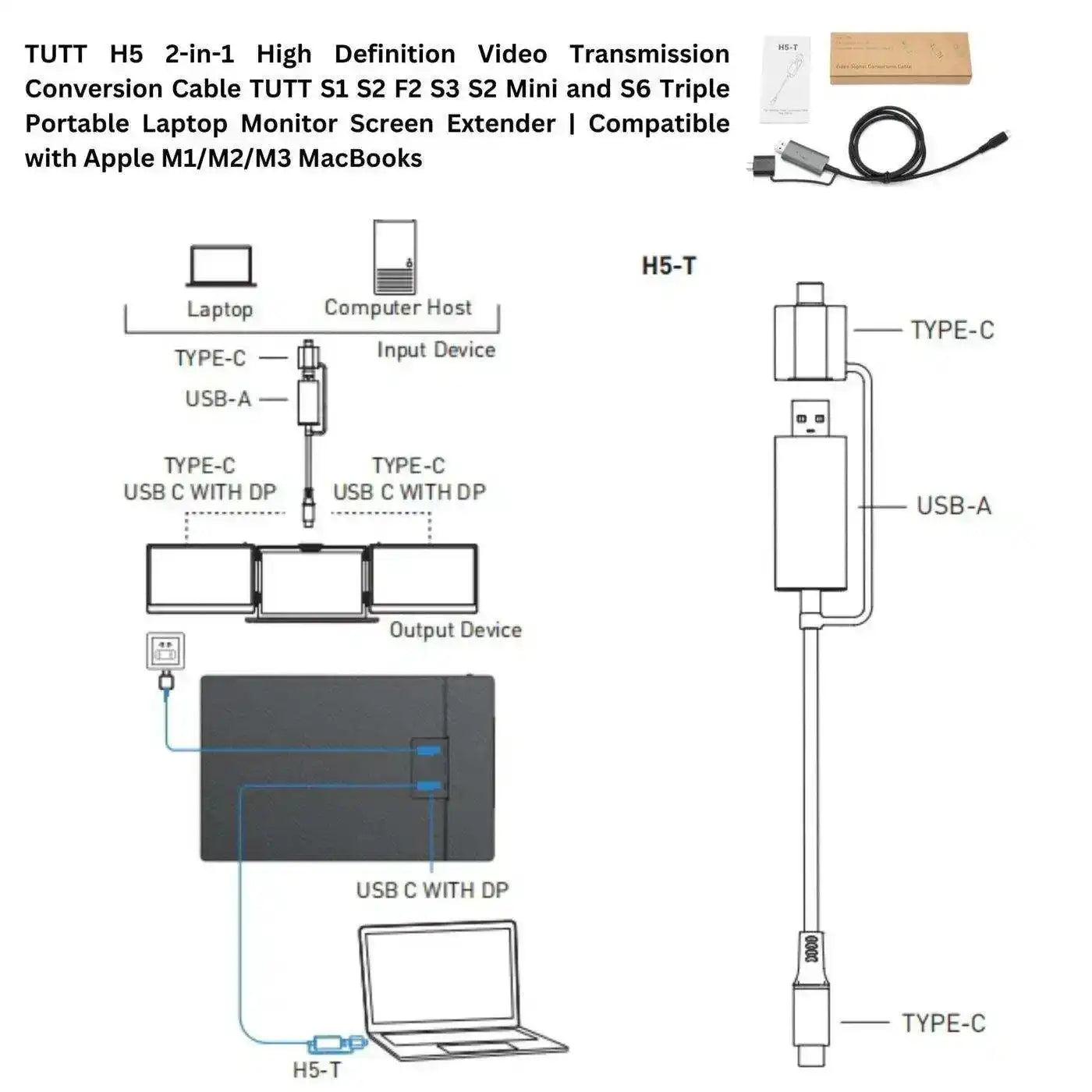 Portable Monitor Connection Portable Monitor - TUTT™ P7 15.6