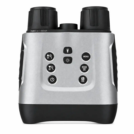 Rear view of TUTT™ NV2188 4K Night Vision Binoculars showing the control buttons and focus dial.