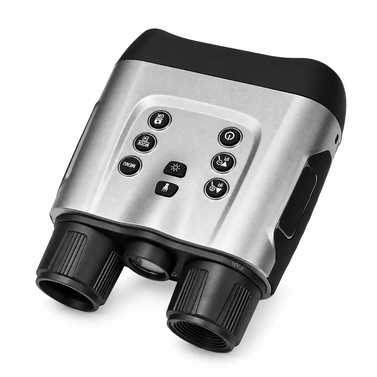 TUTT™ NV2188 4K Night Vision Binoculars with control buttons and dual lenses for outdoor travel.