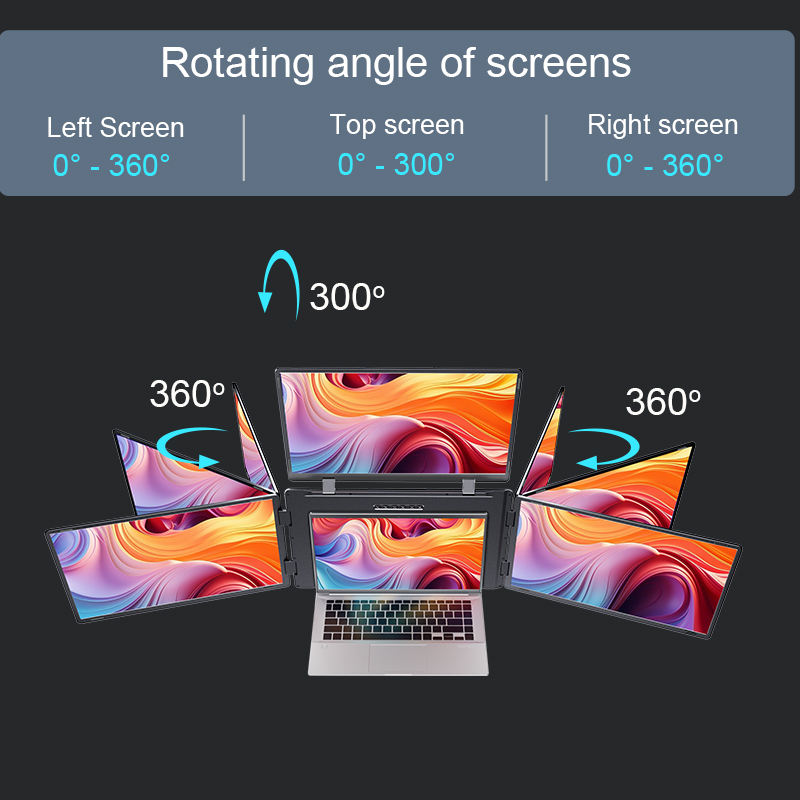 TUTT 18.5″ Quad Screen Portable Monitor For Laptop S999 | Single Cable Setup | 1080p IPS | sRGB 100%