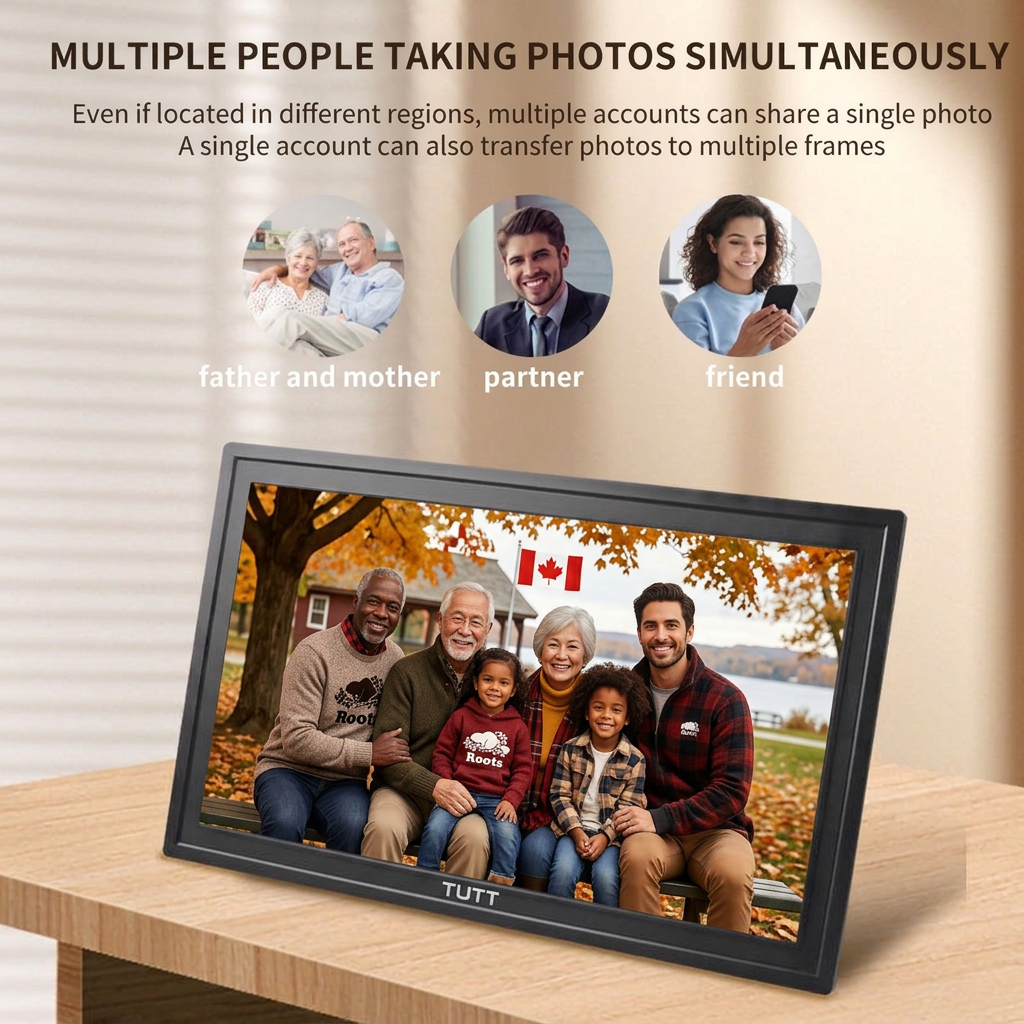 TUTT 21.5” Digital Calendar 32GB | Calendar, Wi-Fi Photo & Video Frame, Art Gallery | Premium Features No Subscription, Touchscreen