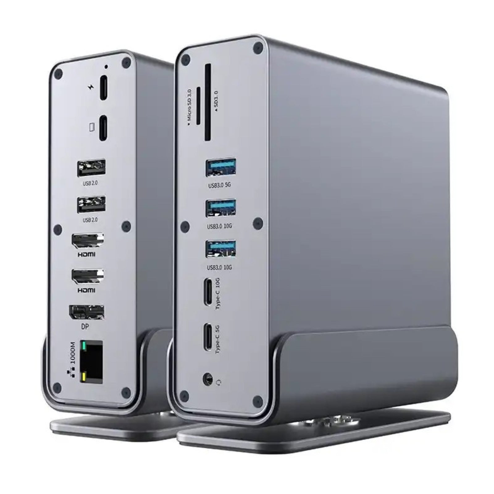 TUTT Docking Station Hub for Laptop Screen Extender | Triple 4K HD Display, 100W PD USB-C | 16-in-1 USB-C  V8