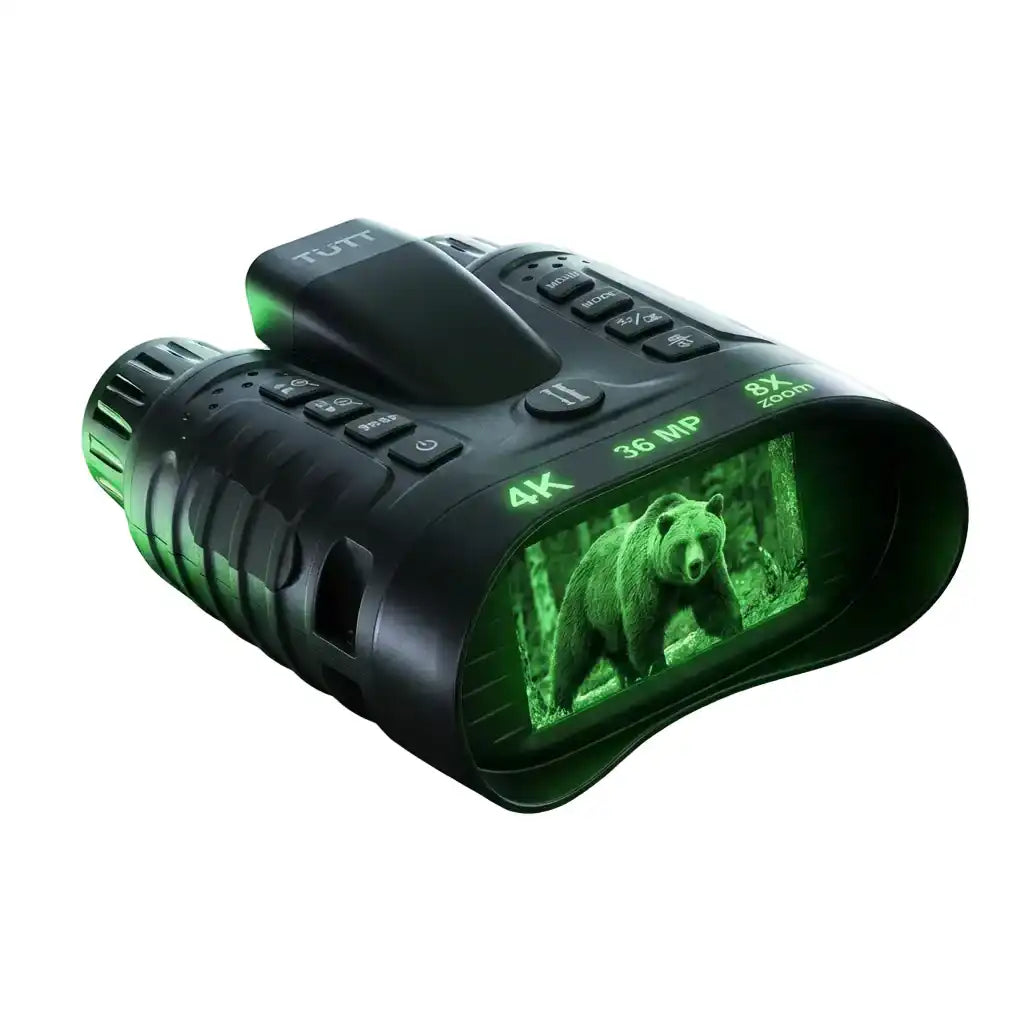 TUTT Infrared Night Vision Goggles Laser Rangefinder Binoculars 4k IP54 32MP 8X Digital Zoom NV2185 Plus