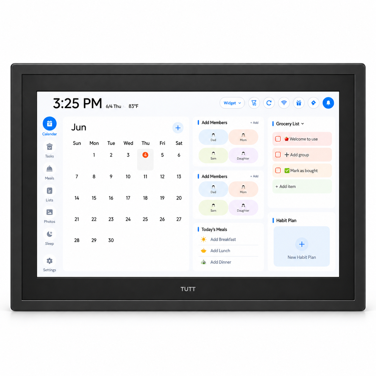 TUTT 21.5” Digital Calendar 32GB | Calendar, Wi-Fi Photo & Video Frame, Art Gallery | Premium Features No Subscription, Touchscreen