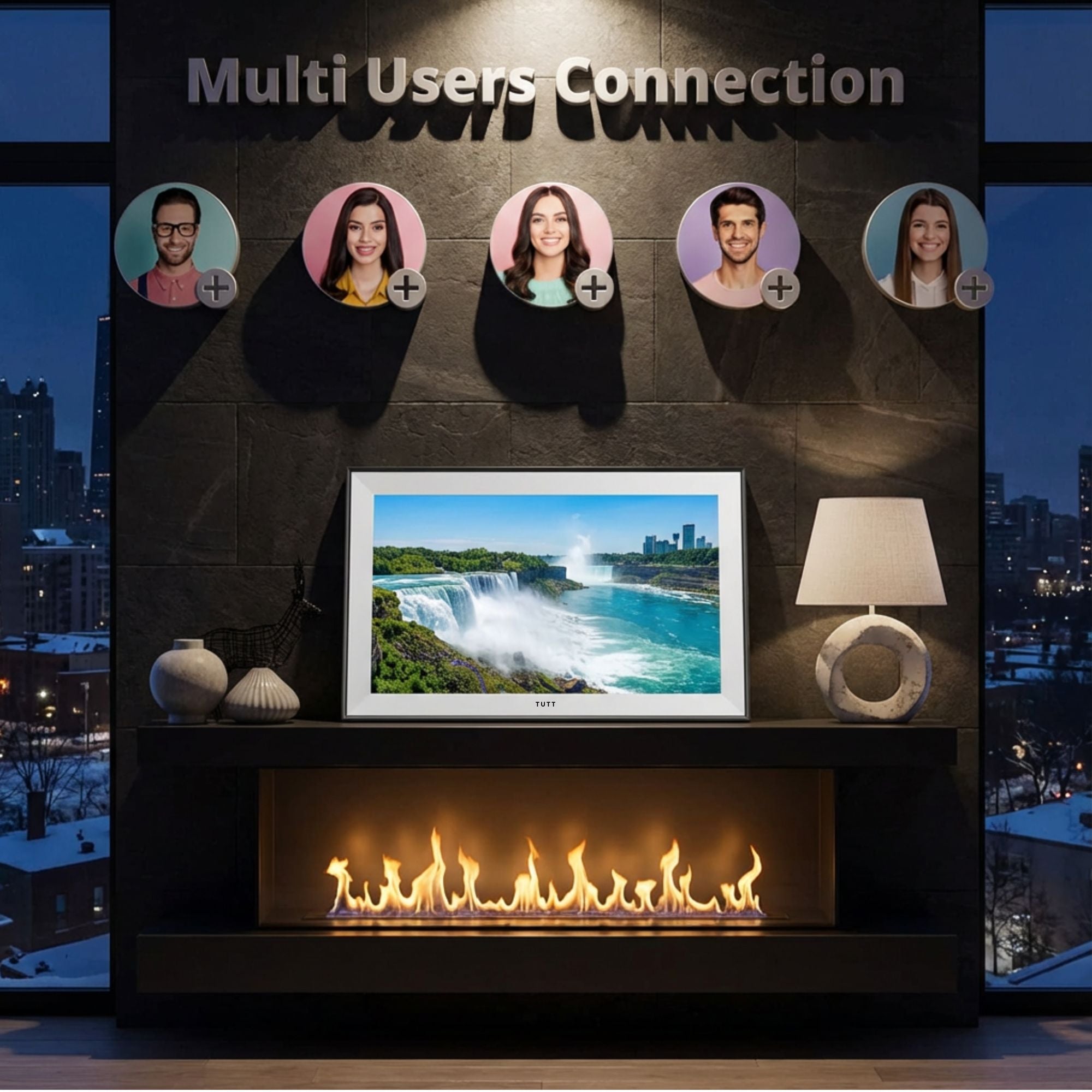 TUTT 15.6” Smart Digital Calendar & Chore Chart | Photo and Video Frame | Smart Touchscreen Display Family Organizer + 128GB SanDisk