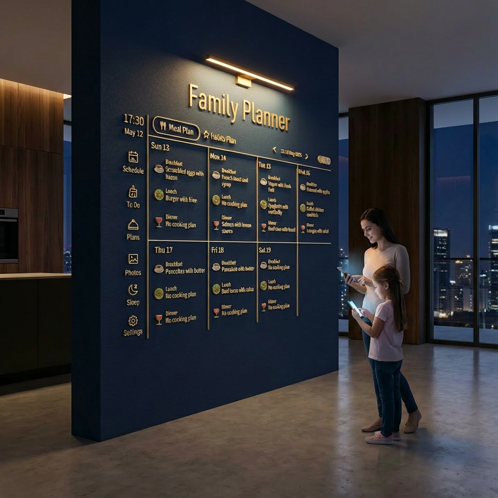 TUTT 15.6” Smart Digital Calendar & Chore Chart | Photo and Video Frame | Smart Touchscreen Display Family Organizer + 128GB SanDisk