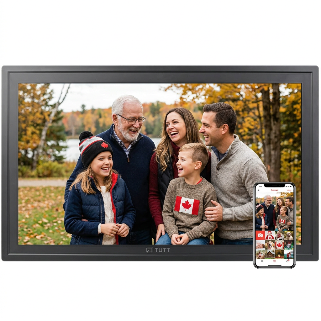 TUTT 21.5” Digital Calendar 32GB | Calendar, Wi-Fi Photo & Video Frame, Art Gallery | Premium Features No Subscription, Touchscreen