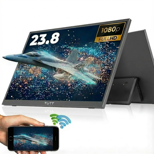 TUTT 23.8" Wireless Portable Monitor 120Hz, Screen Extender for Mobile Laptop | S23W
