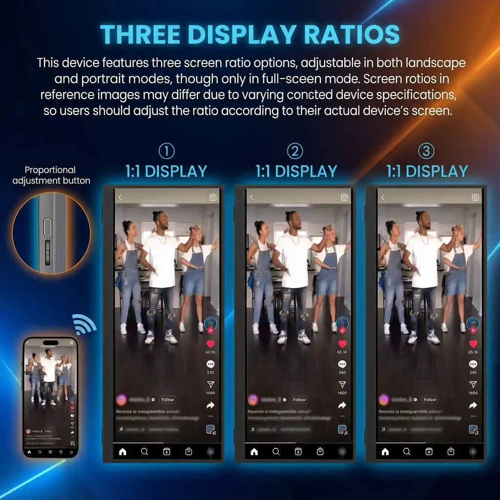 TUTT 23.8" Wireless Portable Monitor 120Hz, Screen Extender for Mobile Laptop | S23W