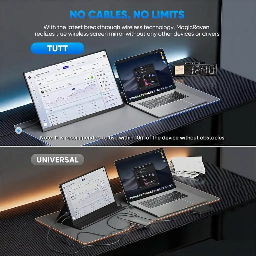 TUTT 23.8" Wireless Portable Monitor 120Hz, Screen Extender for Mobile Laptop | S23W
