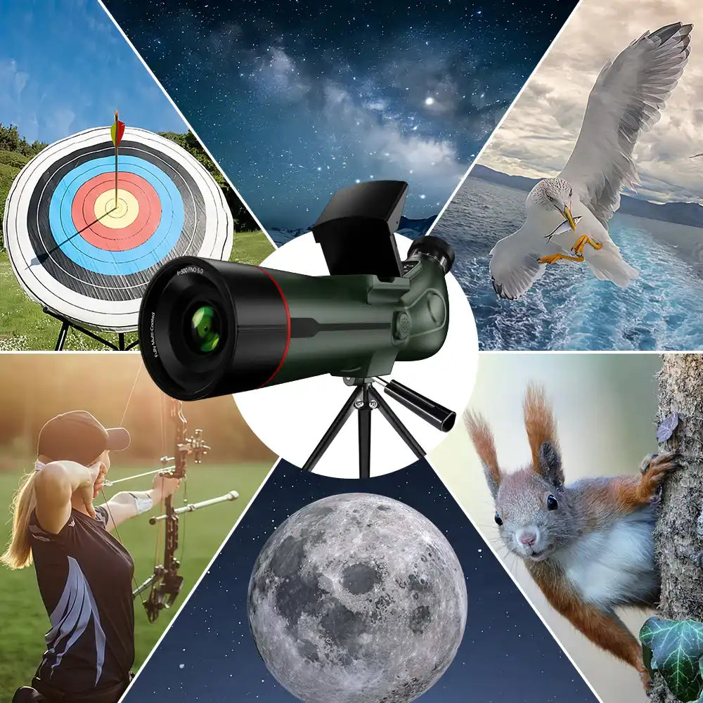 TUTT 350x , 4K Recording Telescope, Spotting Scope | External Screen & Night Vision | 30MP HD microSD IP54 Waterproof Star0ne