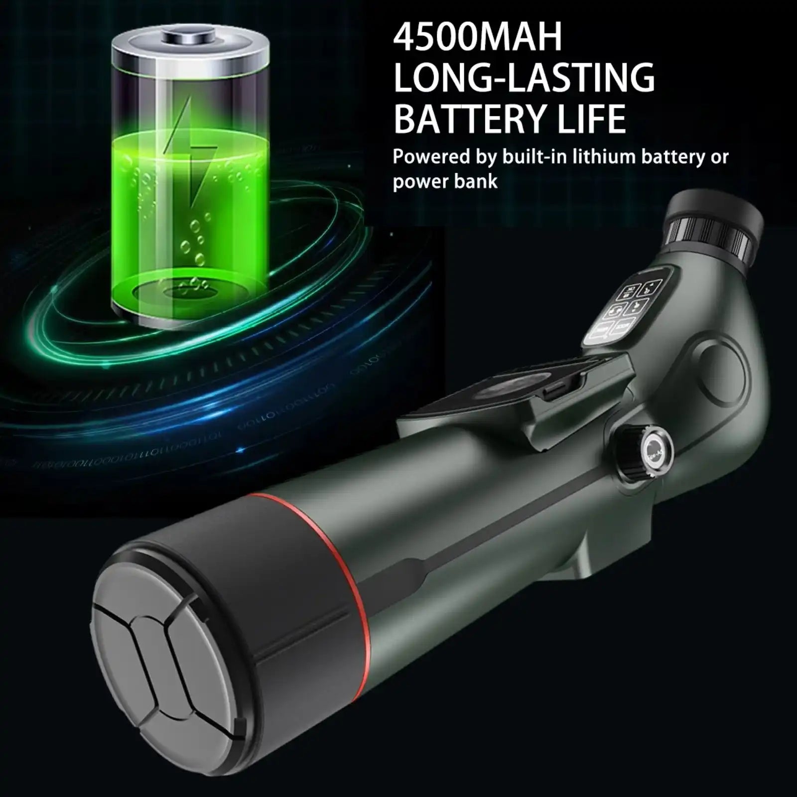 TUTT 350x , 4K Recording Telescope, Spotting Scope | External Screen & Night Vision | 30MP HD microSD IP54 Waterproof Star0ne