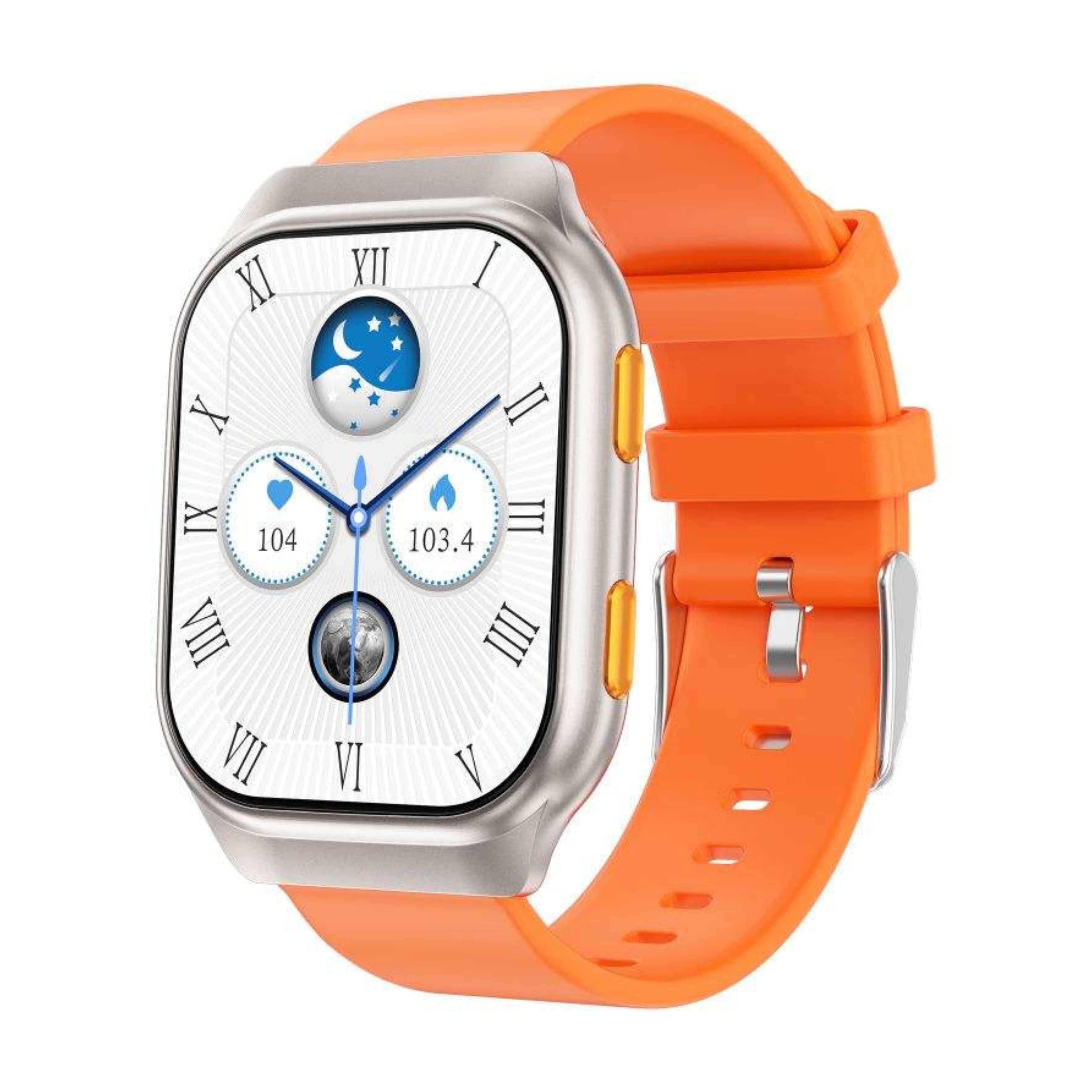 Montre connectée TUTT avec écran AMOLED | Affichage permanent | Suivi de santé et d'activité | YOKO | Montre connectée IP68 pour hommes et femmes (deux bracelets) 