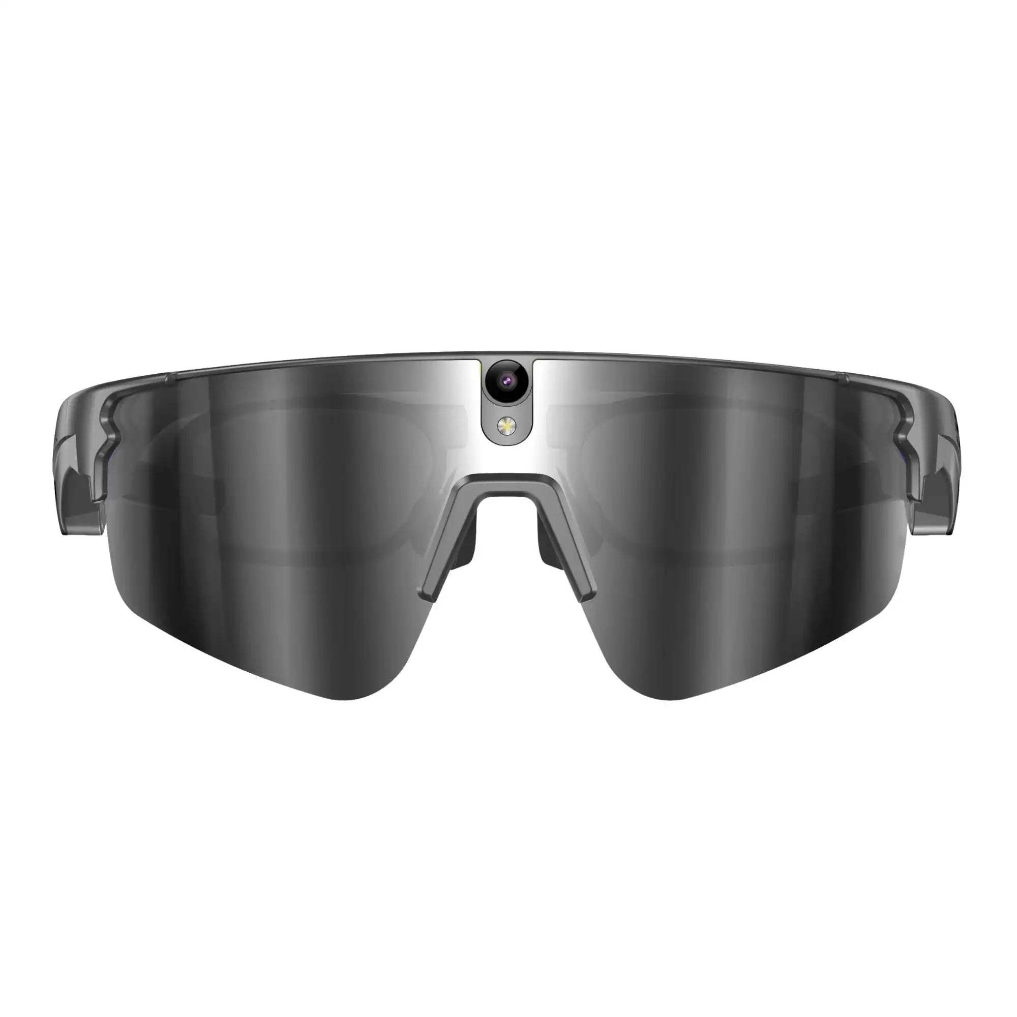 TUTT™ AI glasses with sleek black frame, integrated camera, and reflective lenses for smart vision tech