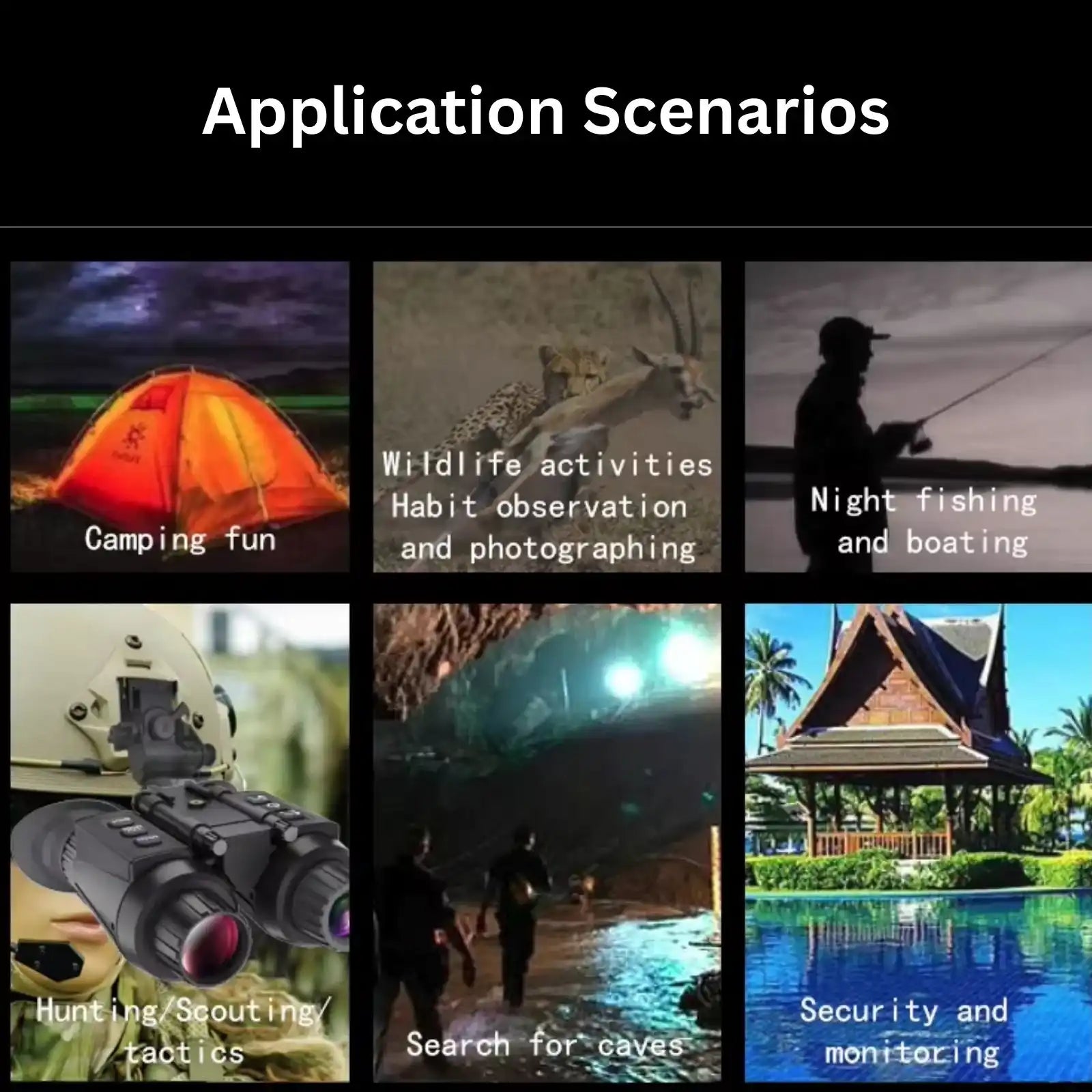 TUTT Night Vision Goggles 4k 3D infrared Binoculars camera Helmet-Mounted NV8300 SONY Starlight