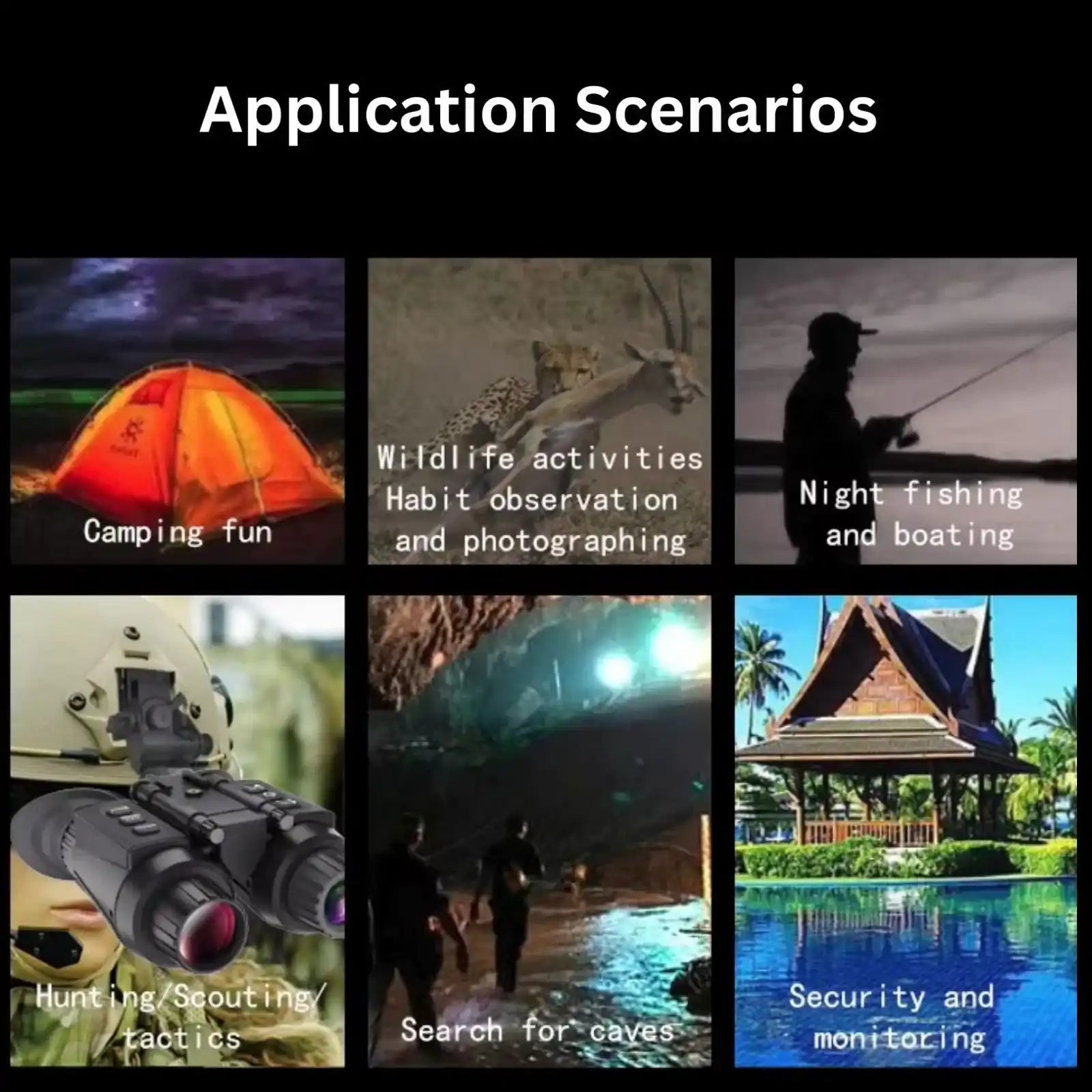 TUTT Night Vision Goggles 4k 3D infrared Binoculars camera Helmet-Mounted NV8300 SONY Starlight