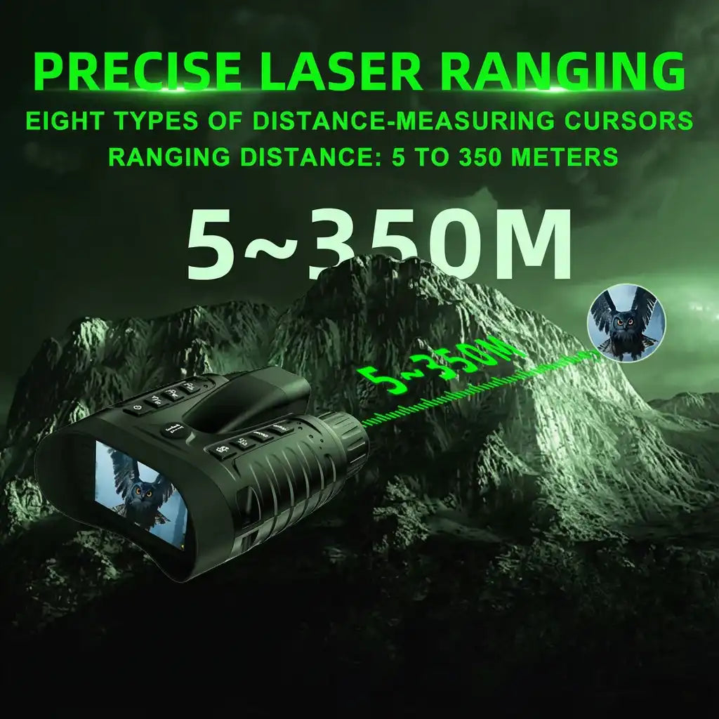 TUTT Infrared Night Vision Goggles Laser Rangefinder Binoculars 4k IP54 32MP 8X Digital Zoom NV2185 Plus