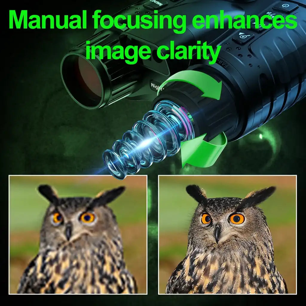 TUTT Infrared Night Vision Goggles Laser Rangefinder Binoculars 4k IP54 32MP 8X Digital Zoom NV2185 Plus