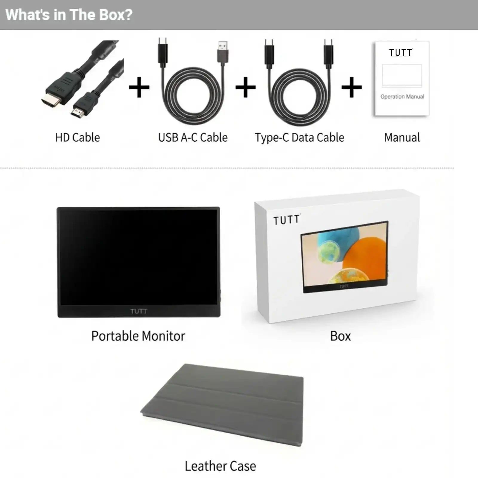 TUTT 13.3" OLED Portable Monitor – FHD USB-C IPS Panel, Screen Extender for Mobile Laptop | OL3