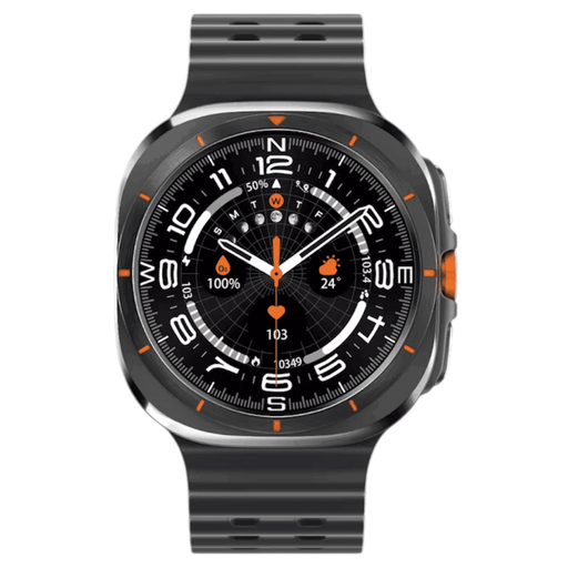 Black rugged TUTT W8 smart watch with round dial, digital display, and fitness tracking. TUTT