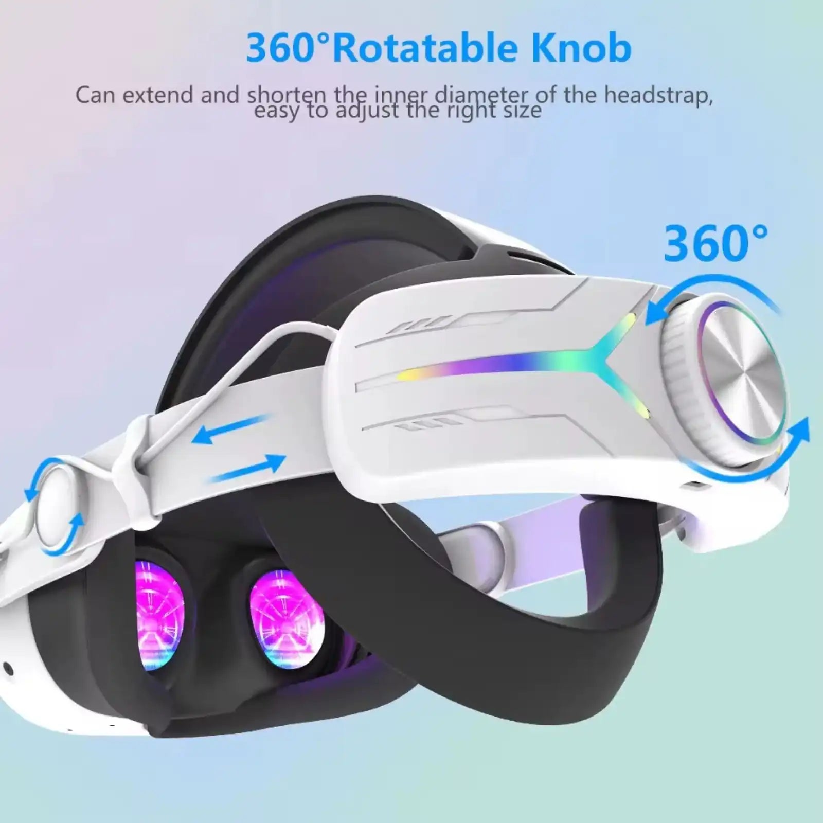 Strab Vr TUTT RGB VR Head Strap for Meta Quest 3/3S with 12000mAh Battery