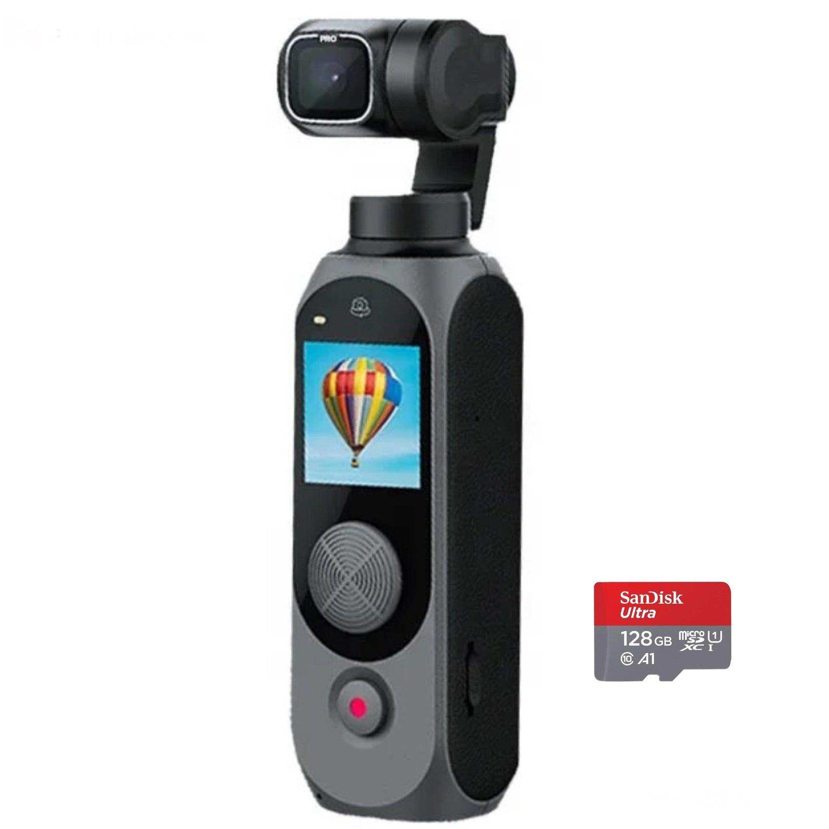 Fimi Palm 2 Pro handheld 3-axis gimbal camera with LCD screen and 128GB SanDisk microSD, TUTT