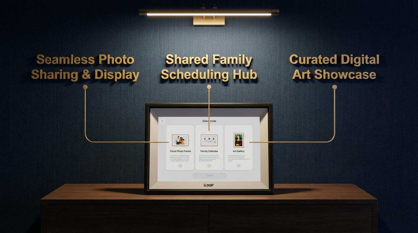 iLoop 15.6” Smart Digital Calendar & Family Organizer – FotoCube Edition