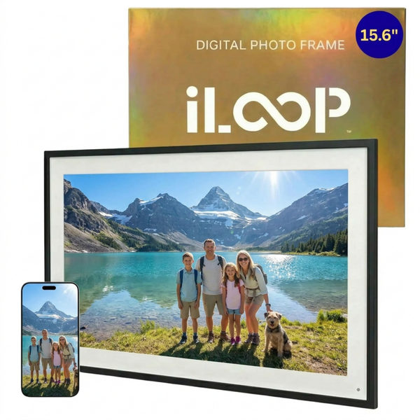 iLOOP 15.6” Digital Photo Frame – WiFi, 32GB Storage, FRAMEO App — TUTT