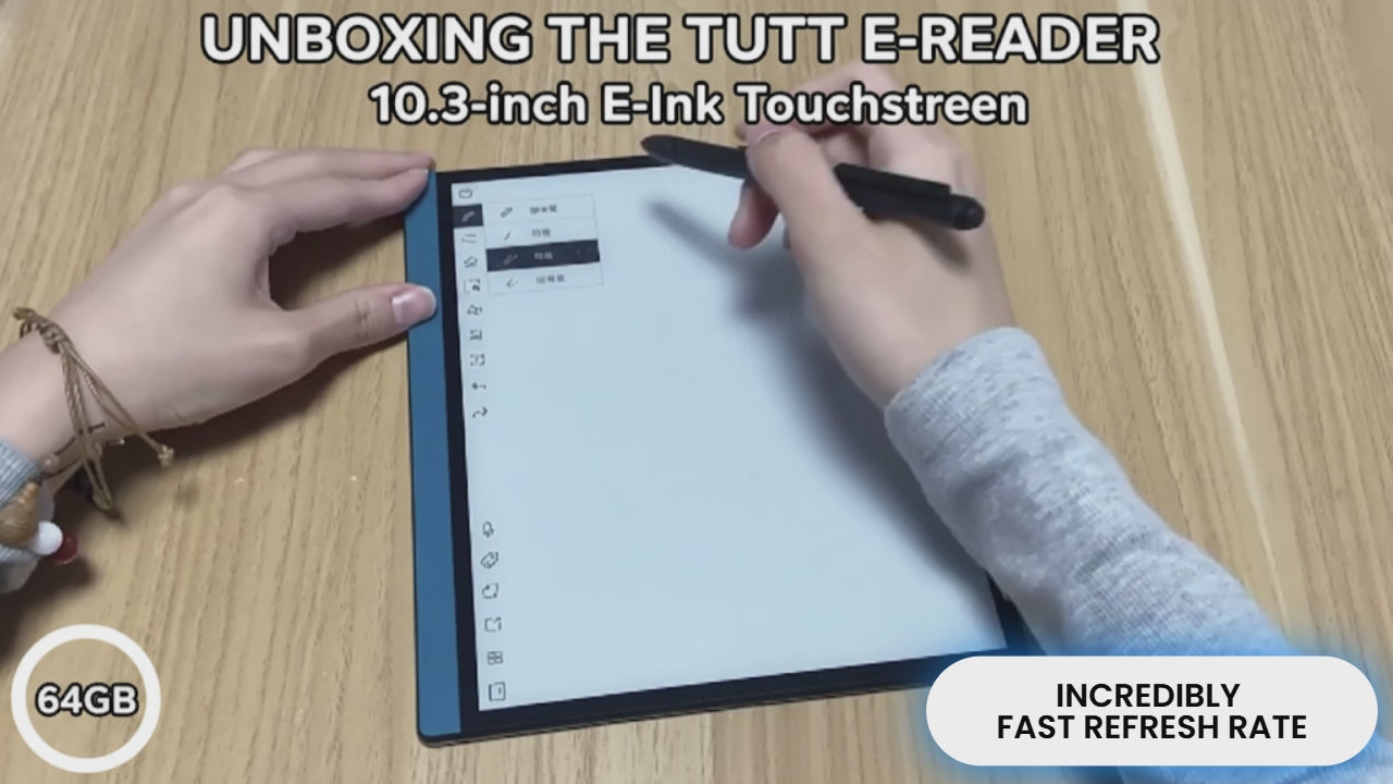 TUTT 10.3” eReader 64GB with Touchscreen | E-Ink Handwriting & Stylus | E10