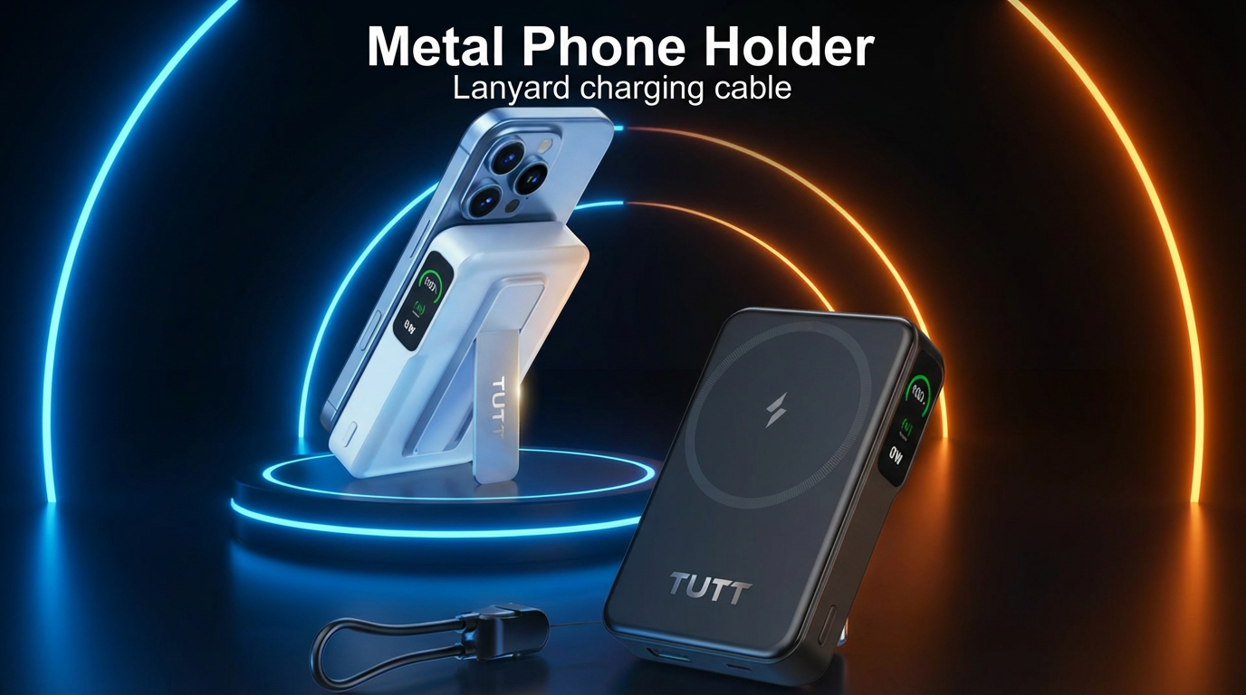 TUTT Power Bank 10000mAh Magnetic Wireless with Self-Wired Stand _ PD22.5W & 15W Wireless _ C5 (2)