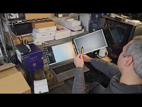 TUTT 14'' Portable Monitor | Laptop Base | 360° Rotation Stand, Multi-Position | F3 Built-In Speaker | All Devices Compatible (H5 Converter Cable Included)