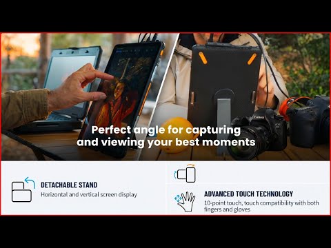 TUTT Rugged Portable Monitor 12” Touchscreen  | 5000mAh Battery | Water & Drop Proof | Digital Photo Frame Mode | N1Pro