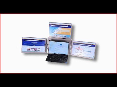 TUTT 15.6” Quad Laptop Screen Extender | Single Cable Setup | Stand-Alone Portable Monitor For Laptop Mac & Windows S888