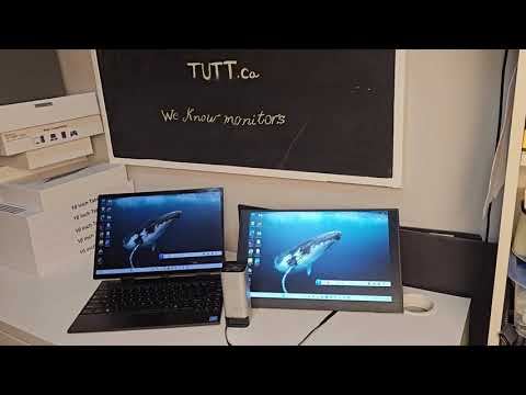 TUTT 15.6" Wireless Portable Monitor | Built-in Kickstand & Speaker | IPS LCD for Laptop and Mobile W8