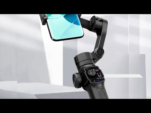 TUTT L9 + AI Module | 3 Axis Pro Handheld Anti-shake Smartphone Selfie Stick Phone Gimbal Stabilizer with Extendable Rod, Light Tripod and AI Auto Face Tracking Module Vlog YouTube