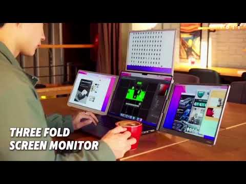 TUTT 14” Quad Screen Extender | Single Cable Setup | 16:10 IPS | Stand-Alone Portable Monitor For Laptop Mac & Windows S780