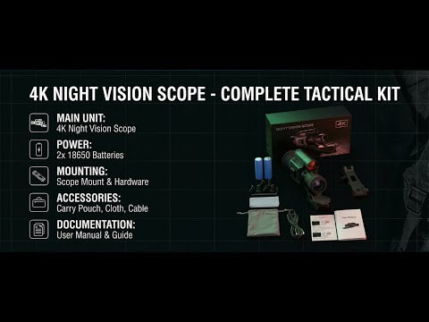 TUTT X7 Digital Night Vision Scope, 5-20X Magnification, 4K Video Recording, IP56 Waterproof, Built-in Electronic Stabilization