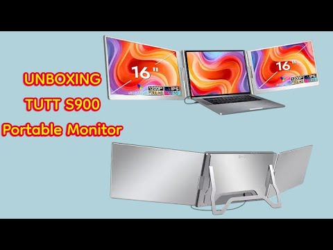 TUTT 16” Dual Portable Monitor | Single Cable Connection | 16:10 Ratio IPS, Stand-Alone Design | Windows, MacBook | S900
