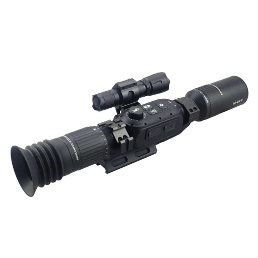 Tactical 3-24x Sony 4K sensor digital day and night vision rifle scope monocular with infrared flashlight on white background TUTT