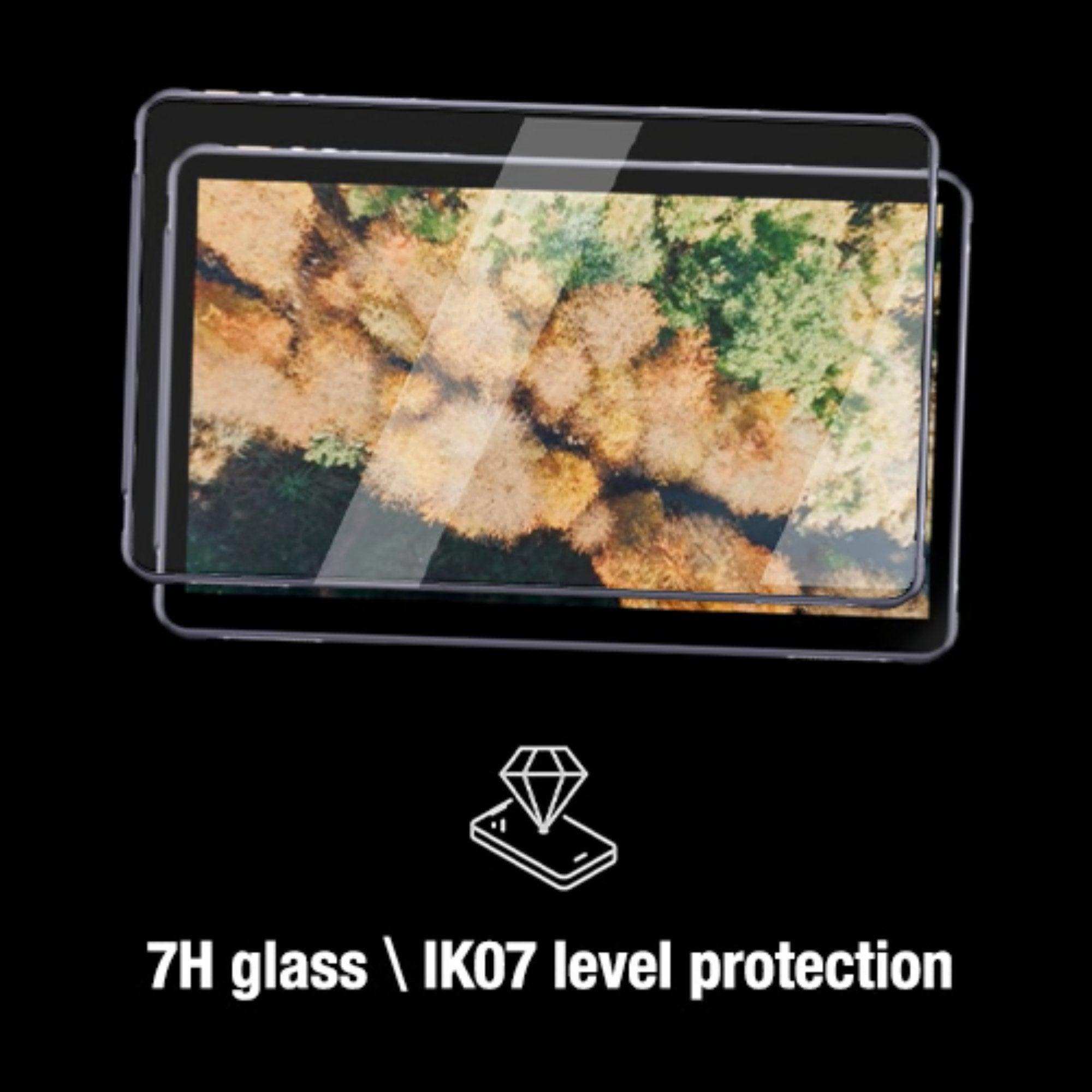 Rugged portable touchscreen monitor with 7H glass and IK07 level protection, forest display, TUTT