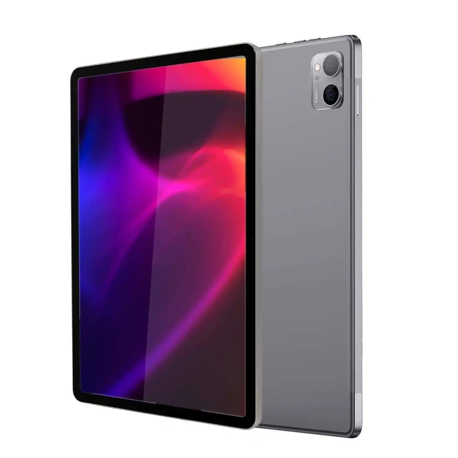 TUTT 2-in-1 Android tablet in gray, dual rear camera, vivid display, modern design TUTT