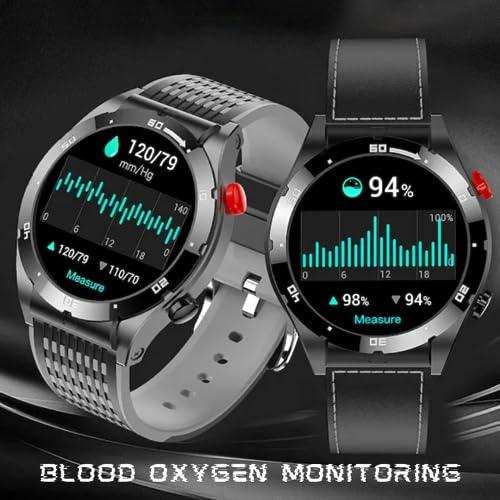 Titanium alloy men’s smart watch with AMOLED screen, fitness and blood oxygen monitoring, TUTT