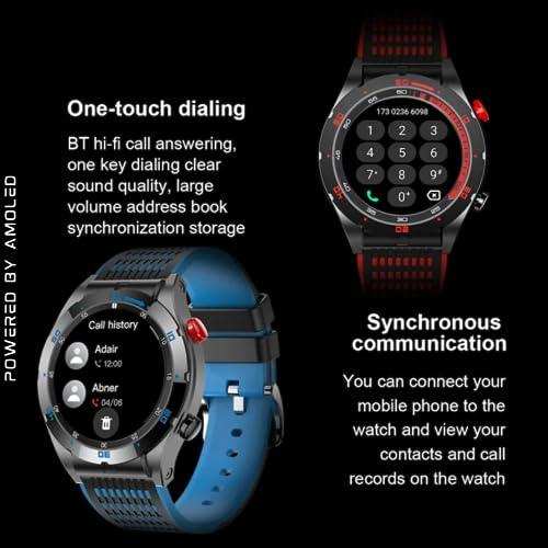 TUTT AMOLED display titanium alloy men's sport smartwatch with call, contact sync, and fitness tracking TUTT