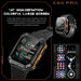 TUTT C20 Pro rugged military smartwatch with black strap, 1.83-inch HD display, fitness tracking, and app icons. TUTT