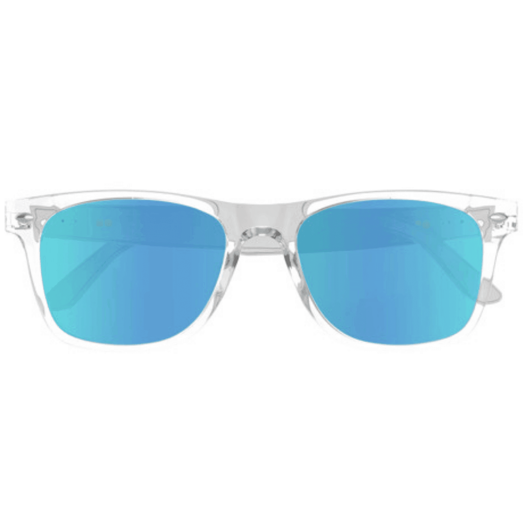 Bluetooth smart sunglasses with clear TR90 frame and blue anti-reflective lenses TUTT