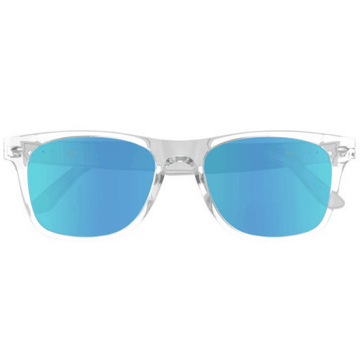 Bluetooth smart sunglasses with clear TR90 frame and blue anti-reflective lenses TUTT