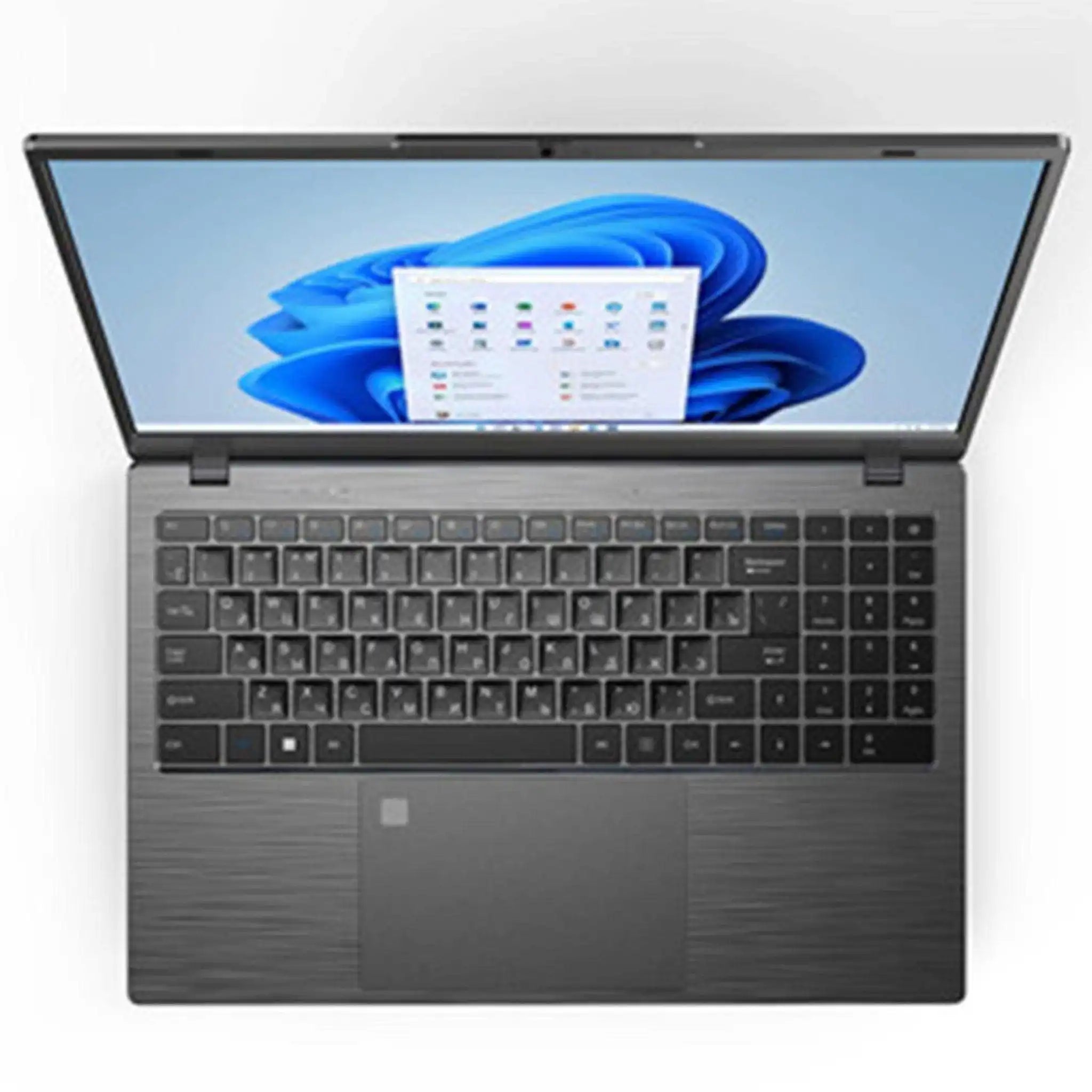 Gray IPS laptop with Windows 11 Pro, backlit keyboard, large touchpad, and slim bezel display TUTT